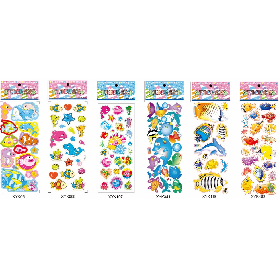 Sticker 3D Karakter 17cm x 7cm - Sticker Timbul 3D