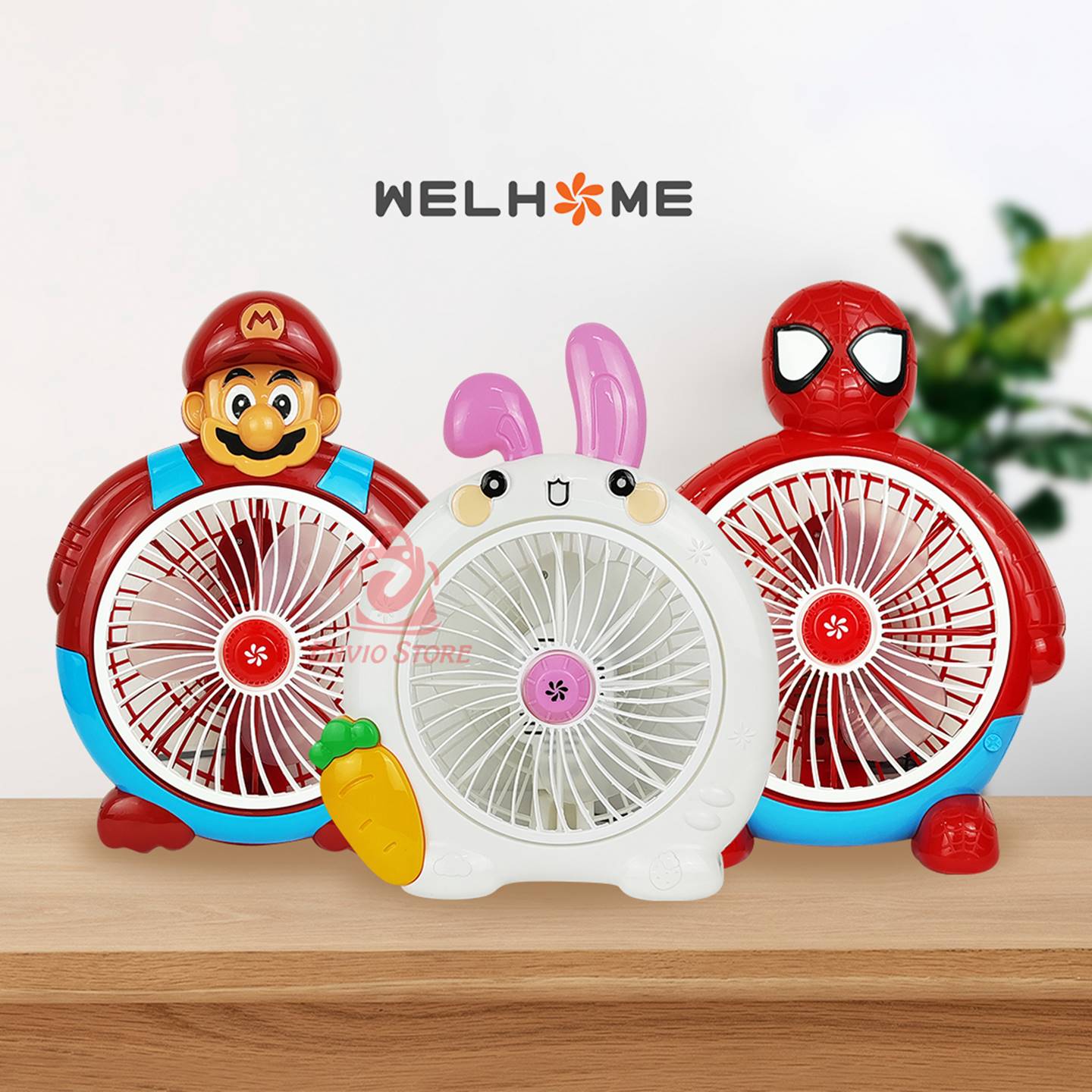Kipas Angin Listrik Karakter Merk WELHOME