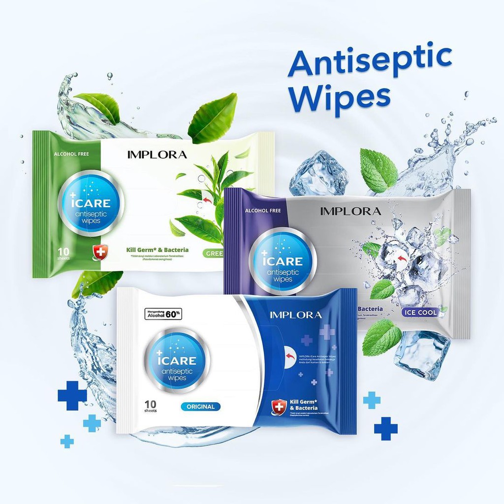 Implora Icare Antiseptic Wipes Tissue Basah 10s - Original
