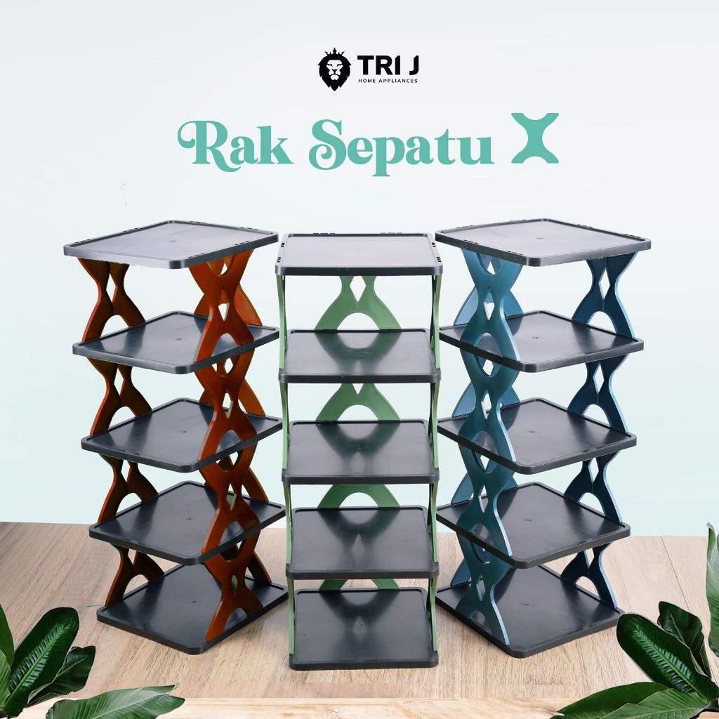 TRI J - Rak Sepatu X 5 Susun Plastik (Rak Portable Sepatu 5 Tingkat) TRI J - Rak Sepatu X 5 Susun Plastik (Rak Portable Sepatu 5 Tingkat)