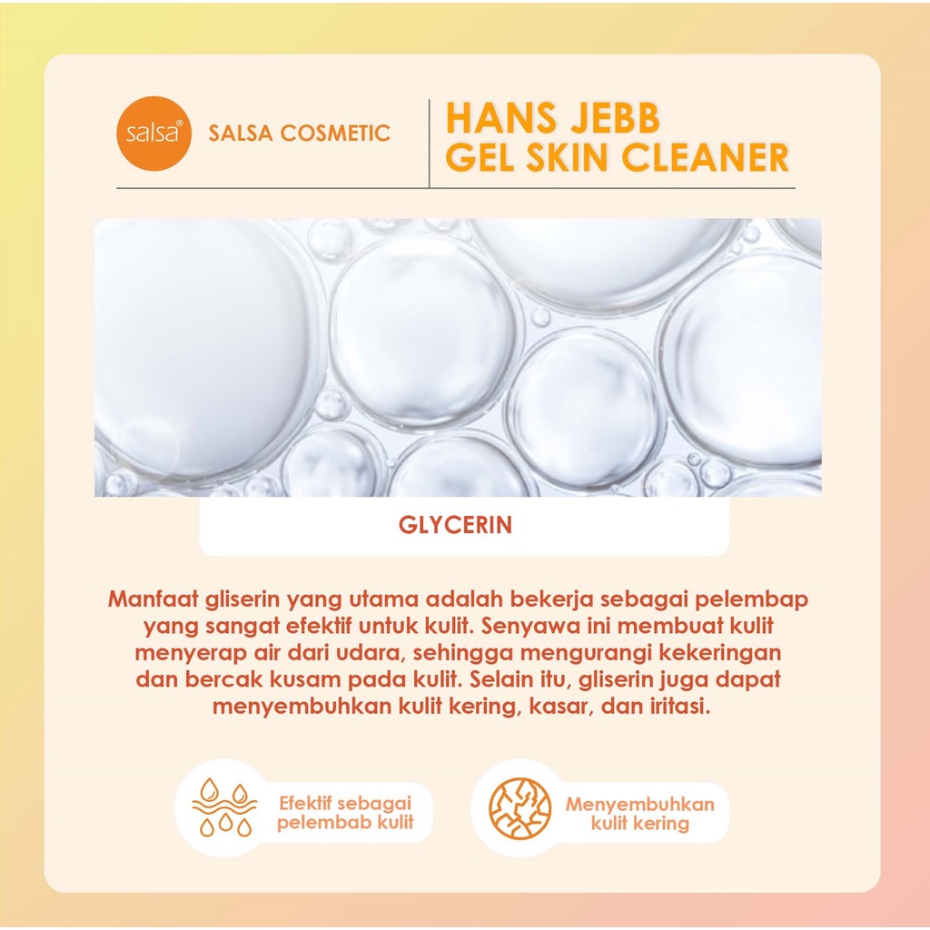 SALSA Hans Jebb Gel Skin Cleanser Green Tea 110gr (Penghilang Daki Tanpa Bilas)