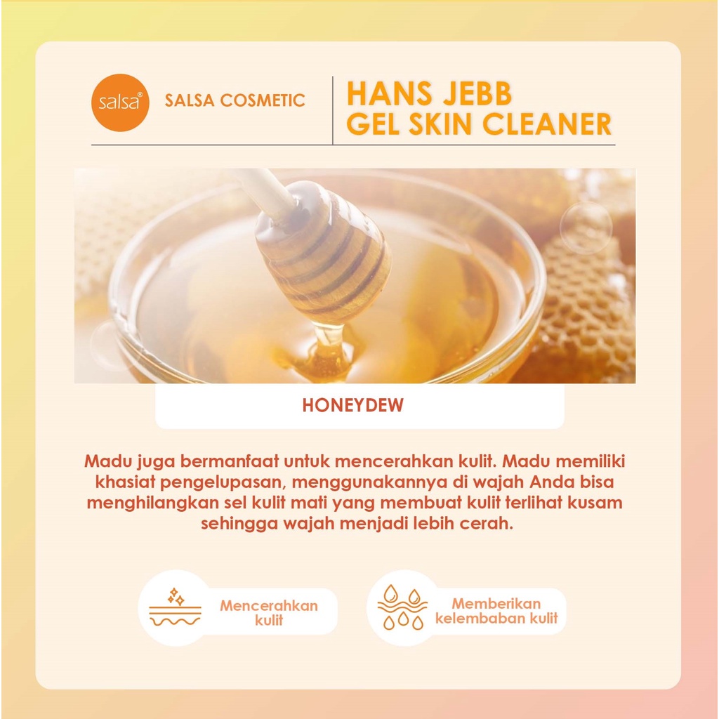 SALSA Hans Jebb Gel Skin Cleanser Sweet Tropical 110gr (Penghilang Daki Tanpa Bilas)