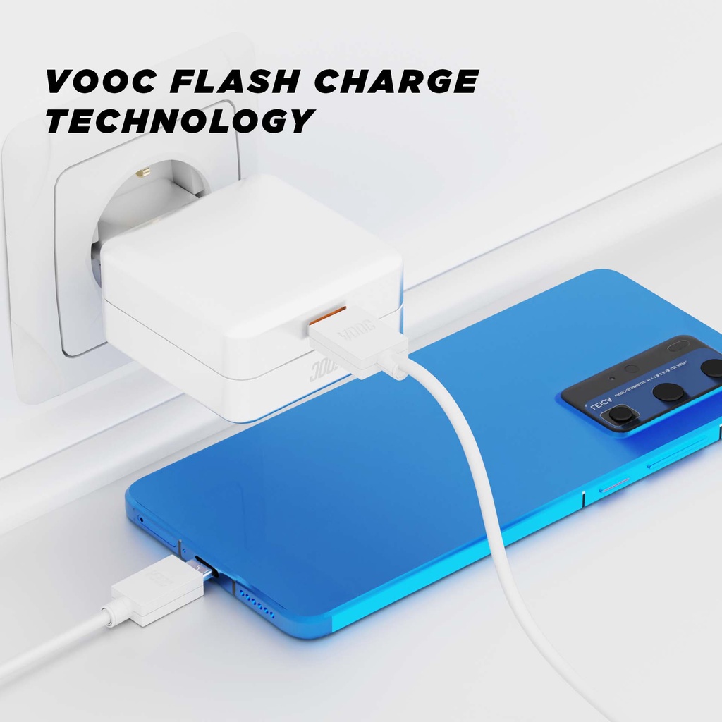 Titon Travel Charger VOOC R15 + Kabel Micro