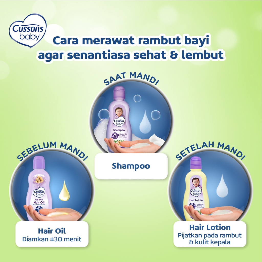 Cussons Baby Hair Lotion 200ml (100 + 100) - Coconut Oil & Aloe Vera