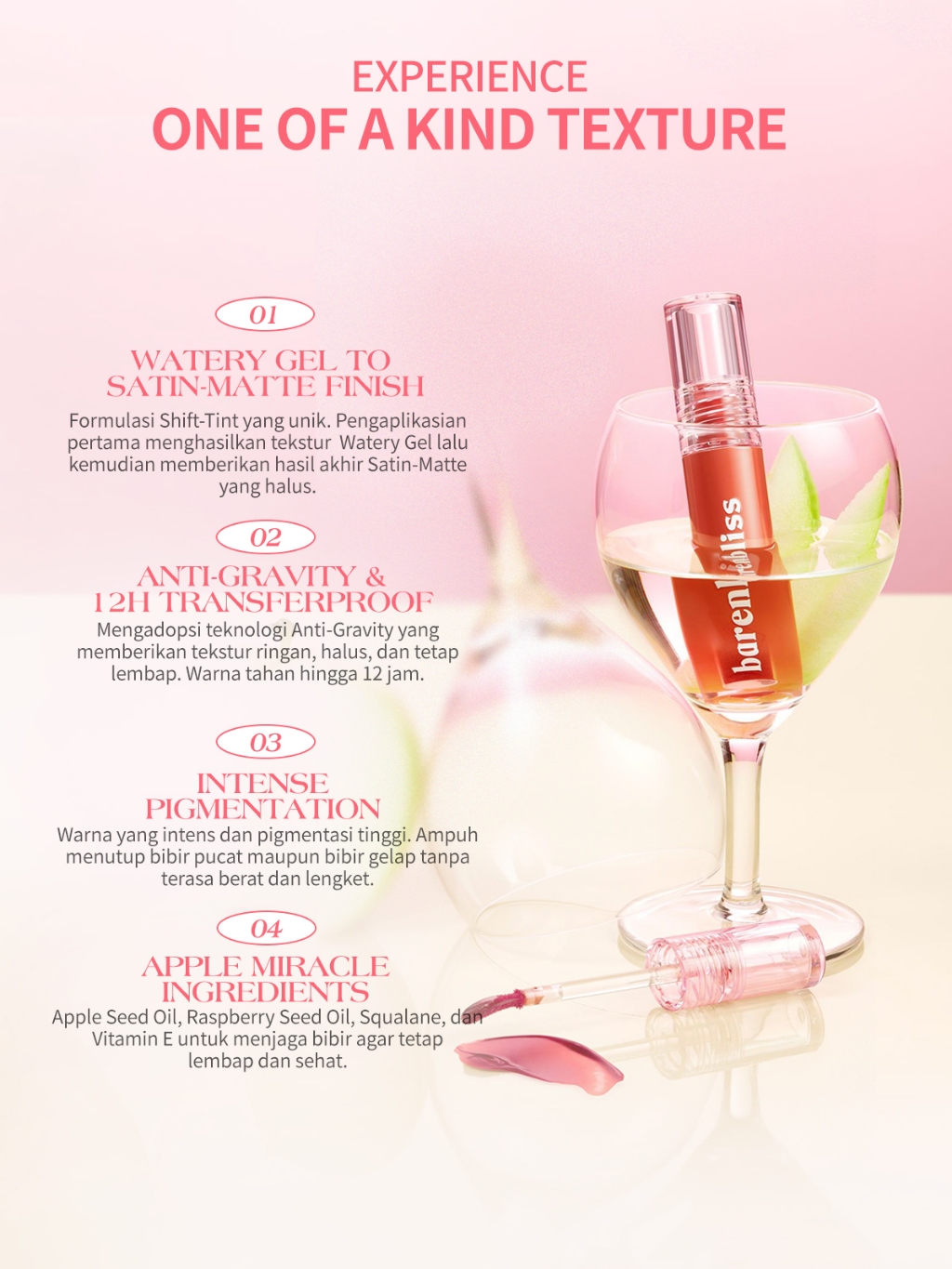 BNB Barenbliss Apple Makes Adorable Mousse Tint - 02 Rose Haze