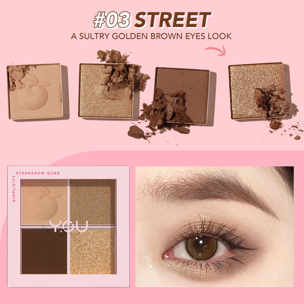YOU Simplicity Eyeshadow Quad 03 Street YOU Simplicity Eyeshadow Quad 03 Street
