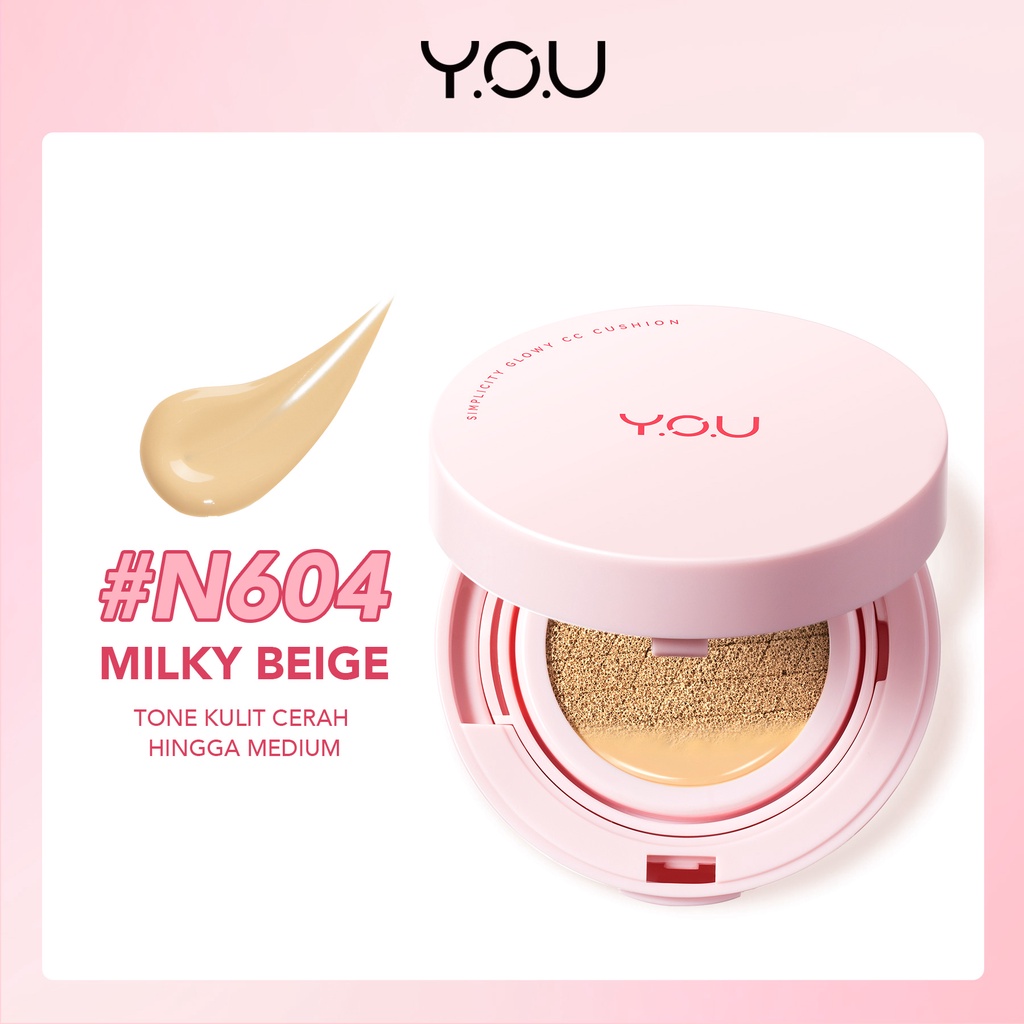 YOU Simplicity Glowy CC Cushion N604 Milky Beige YOU Simplicity Glowy CC Cushion N604 Milky Beige