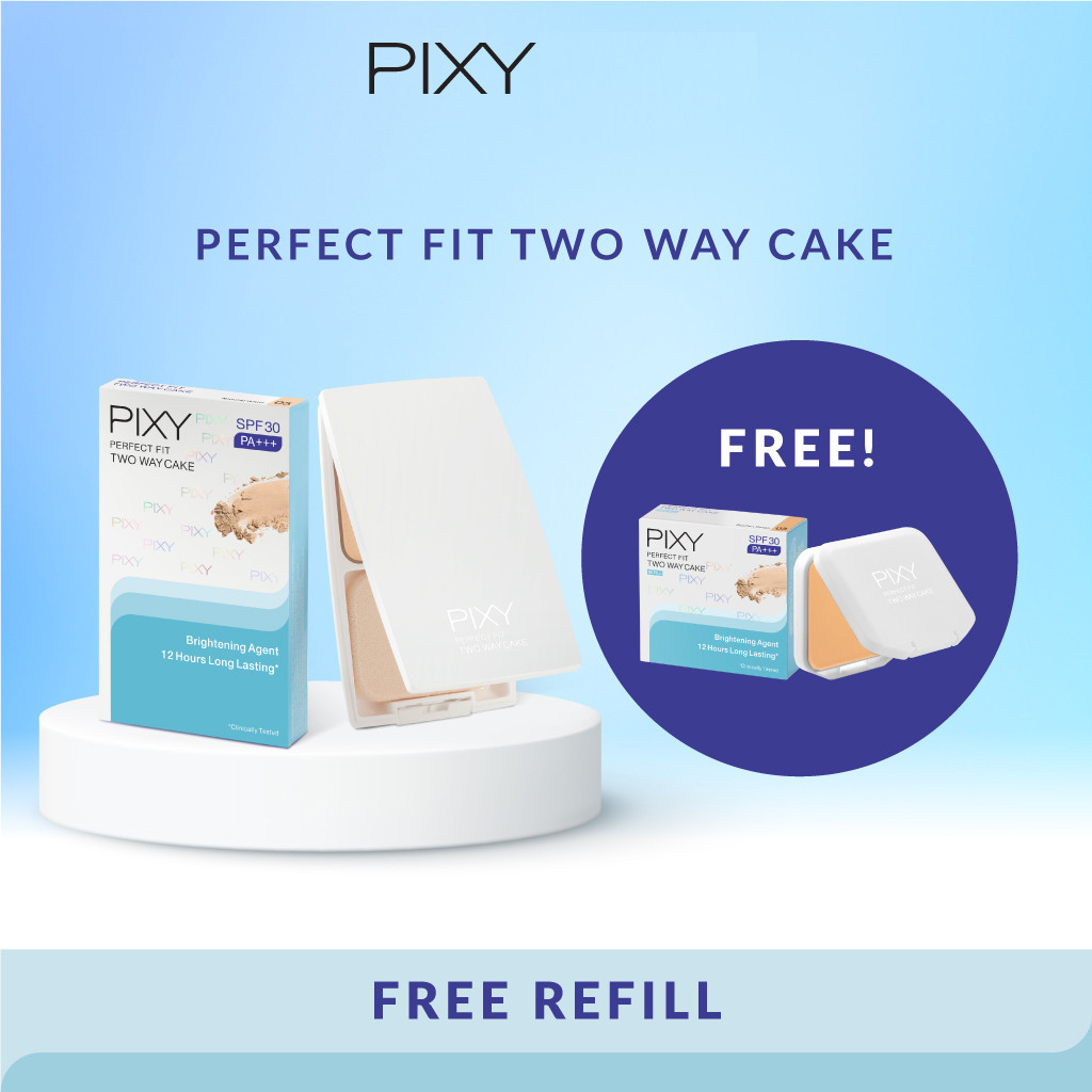 Pixy (Buy1 Free1) UV Whitening TWC Perfect Fit Full Size + Refill - 05 Natural White