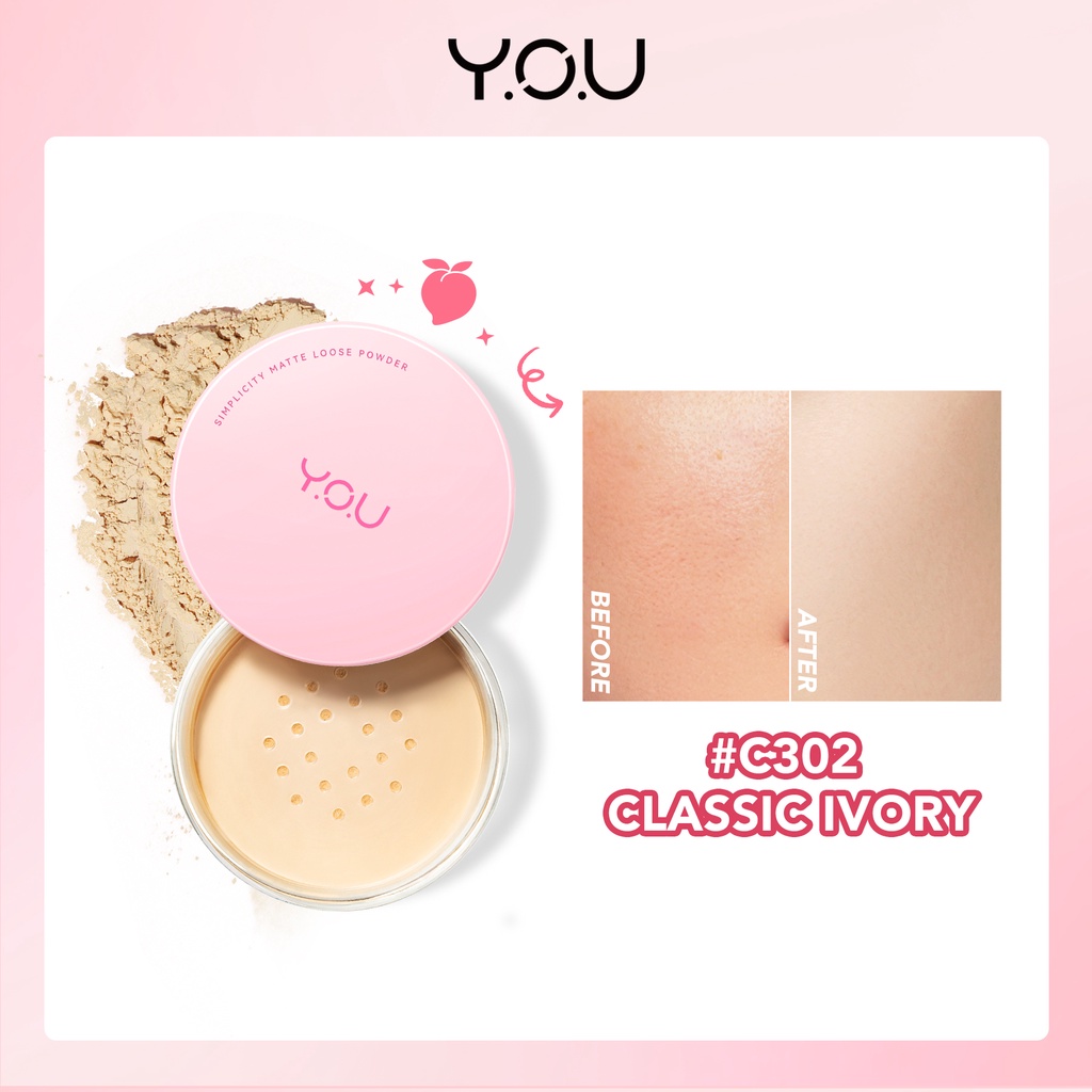 YOU Simplicity Matte Loose Powder C302 Classic Ivory YOU Simplicity Matte Loose Powder C302 Classic Ivory