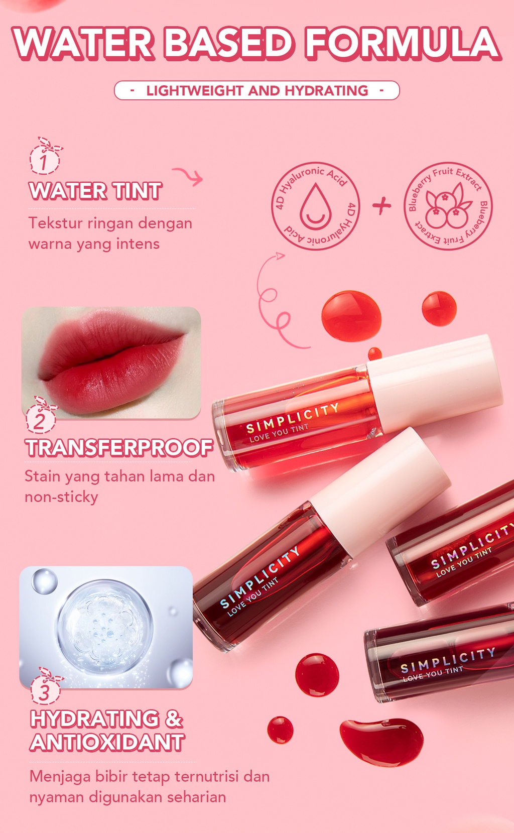 YOU Simplicity Love You Tint R388 Cherry Red