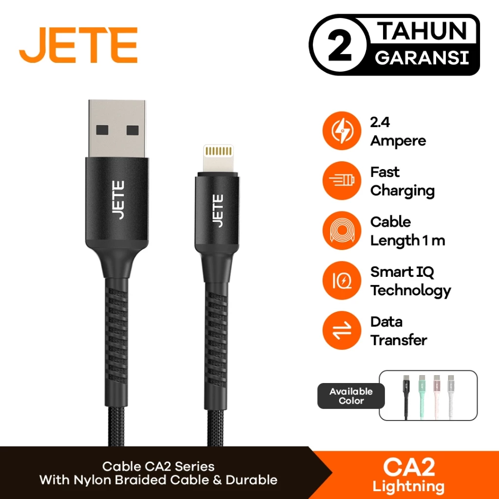 JETE Kabel CA2 Series - Lightning 2.4A JETE Kabel CA2 Series - Lightning 2.4A