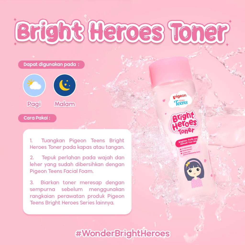 Pigeon Teens Toner 100ml - Bright Heroes