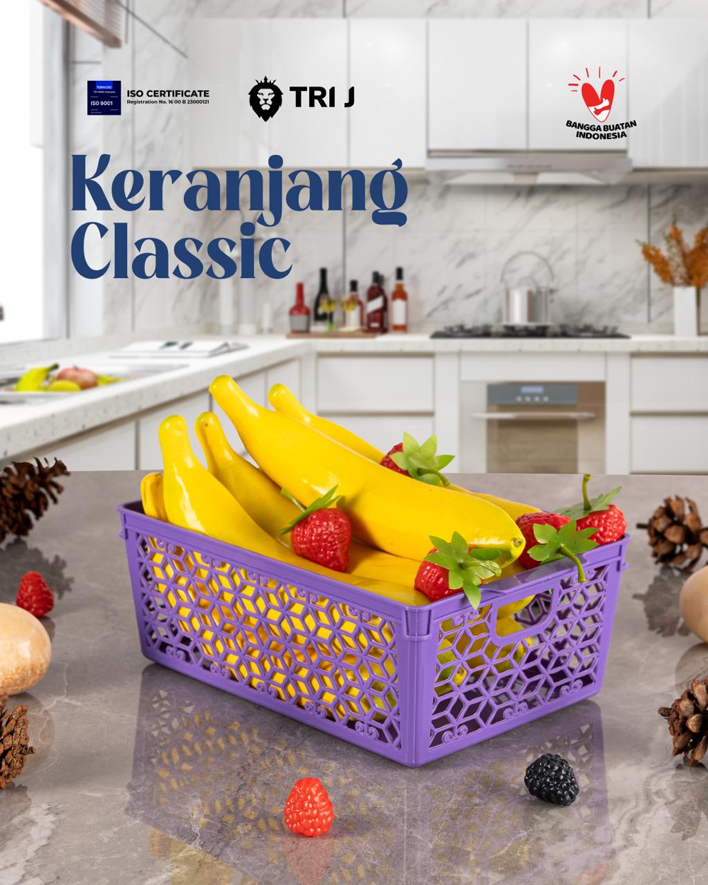 TRI J - Keranjang Classic Serbaguna 21x15x9cm