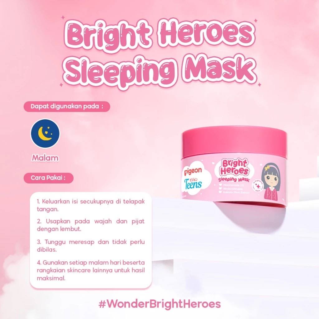 Pigeon Teens Sleeping Mask 30gr - Bright Heroes