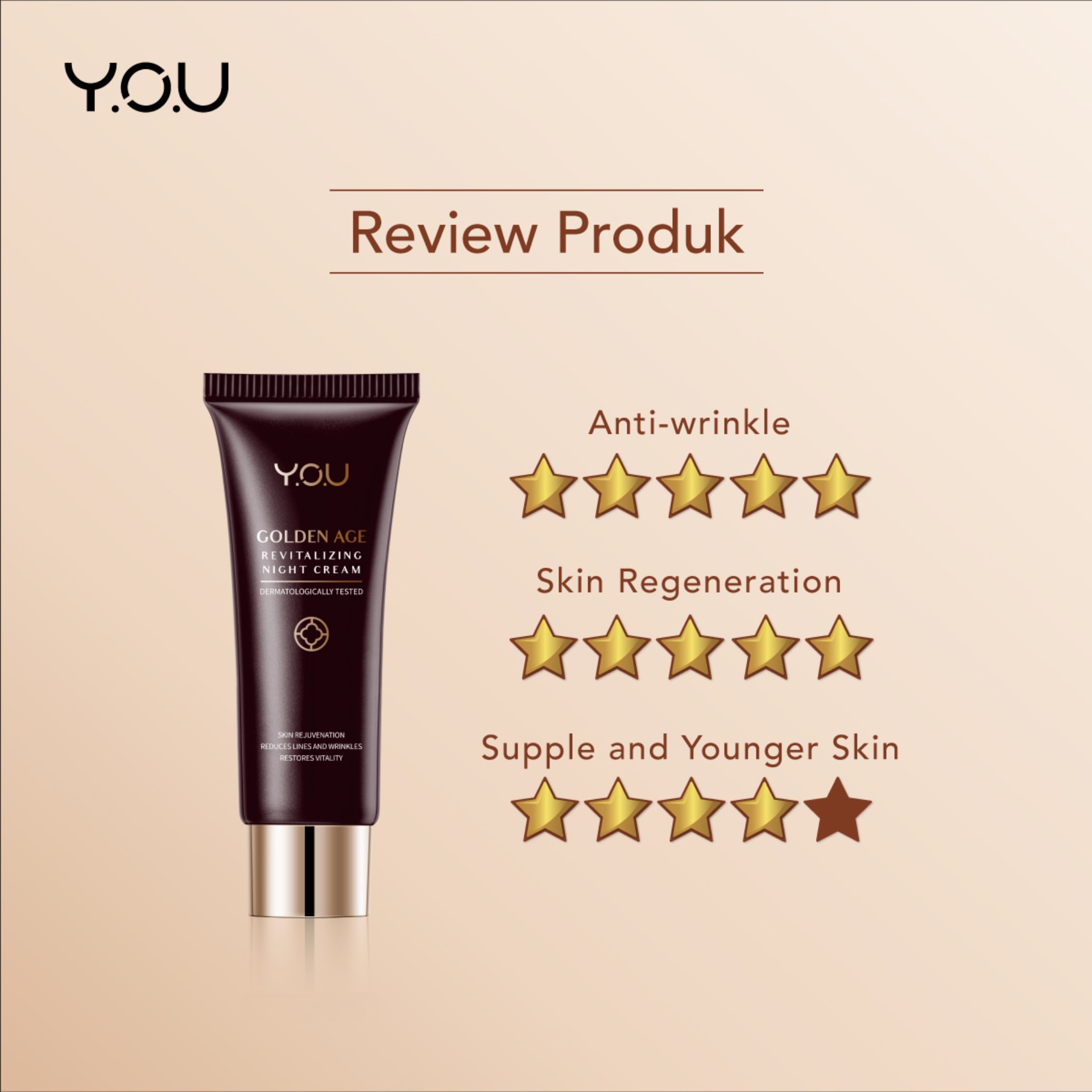 YOU Golden Age Revitalizing Night Cream 18gr (Kemasan Tube)