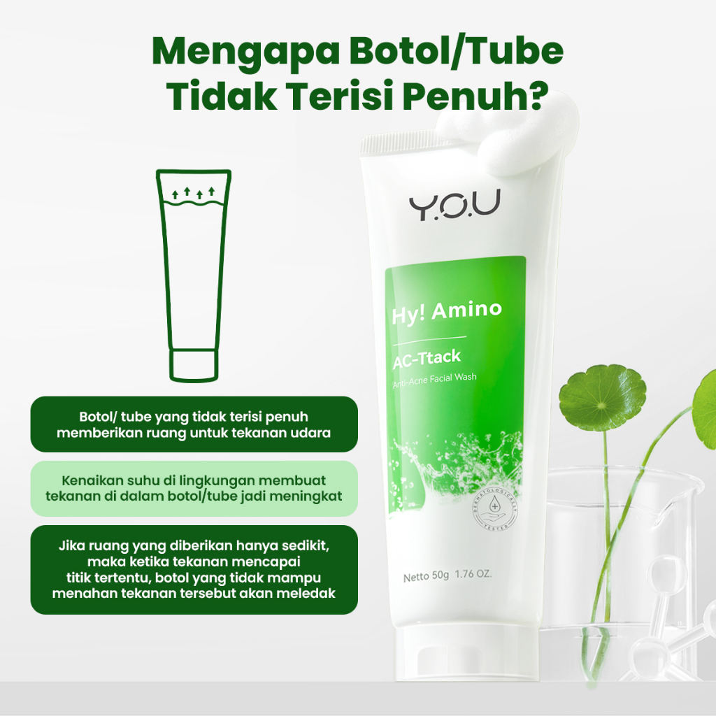 YOU Hy! Amino AC-Ttack Anti-Acne Facial Wash 50gr (Hijau)