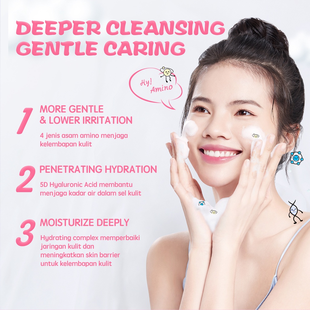 YOU Hy! Amino Wow-Tery Hydrating Facial Wash 50gr (Pink)
