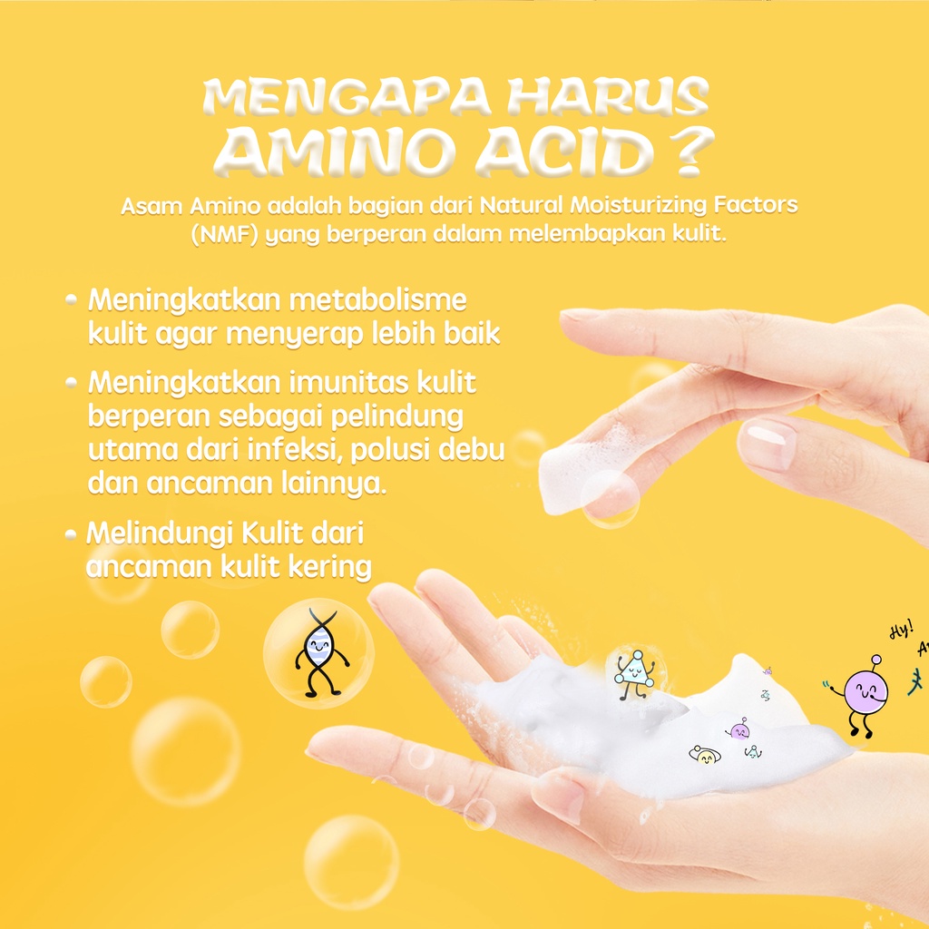 YOU Hy! Amino Glo-Win Brightening Facial Wash 50gr (Kuning)