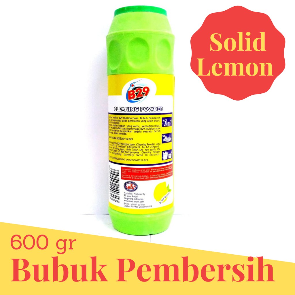 B29 Bubuk Pembersih 600gr - Solid Lemon (Cleaning Powder)