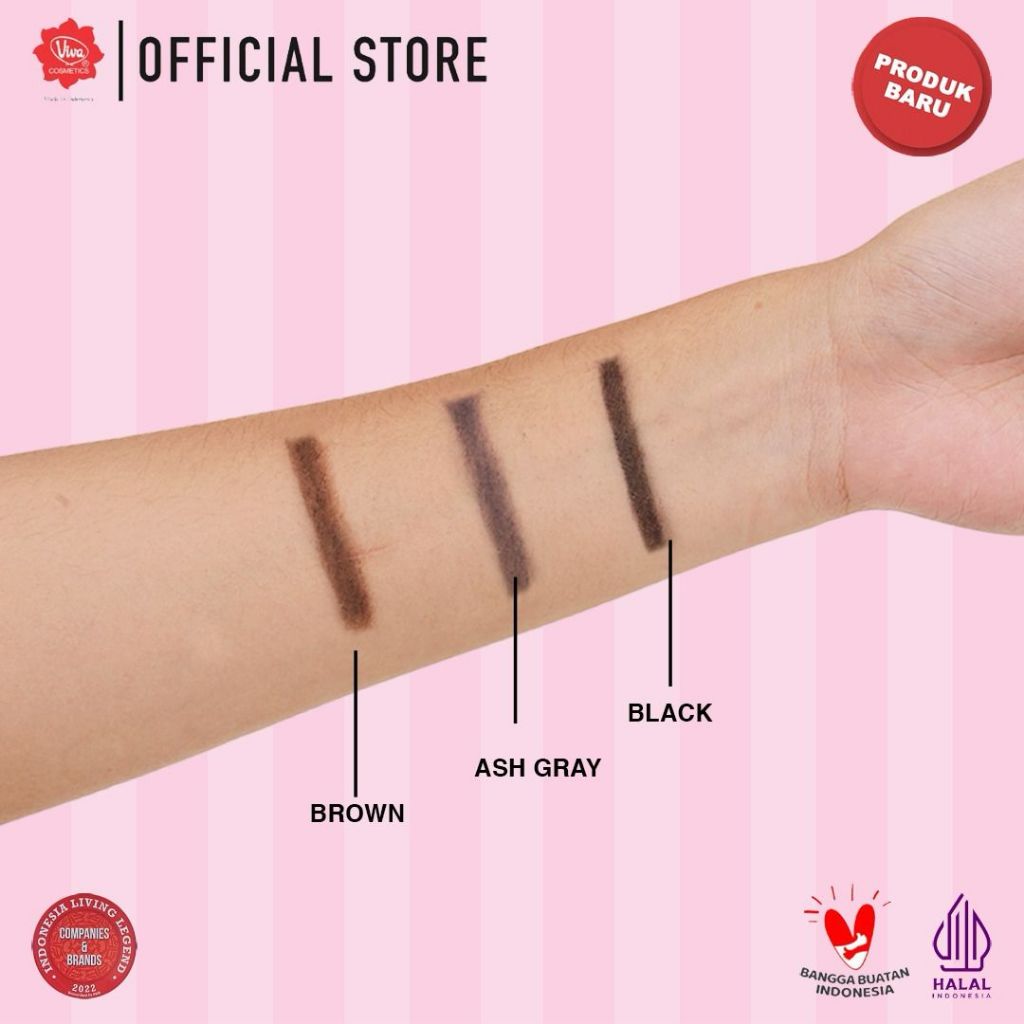 Red-A Eye Brow Pencil 1.1gr (Pensil Alis) - Black