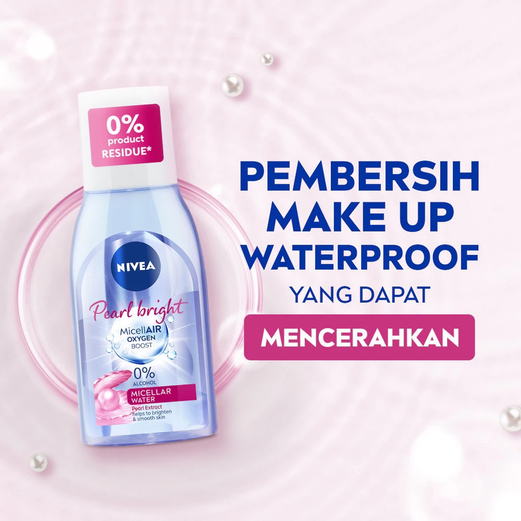 Nivea Micellar Water Micellair Oxygen Boost 125ml - Pearl Bright