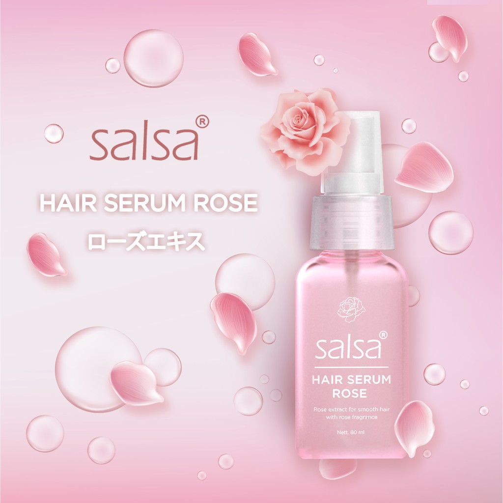 SALSA Hair Serum Perfume Spray Rose 80ml (Pink) - Serum Perawatan Rambut