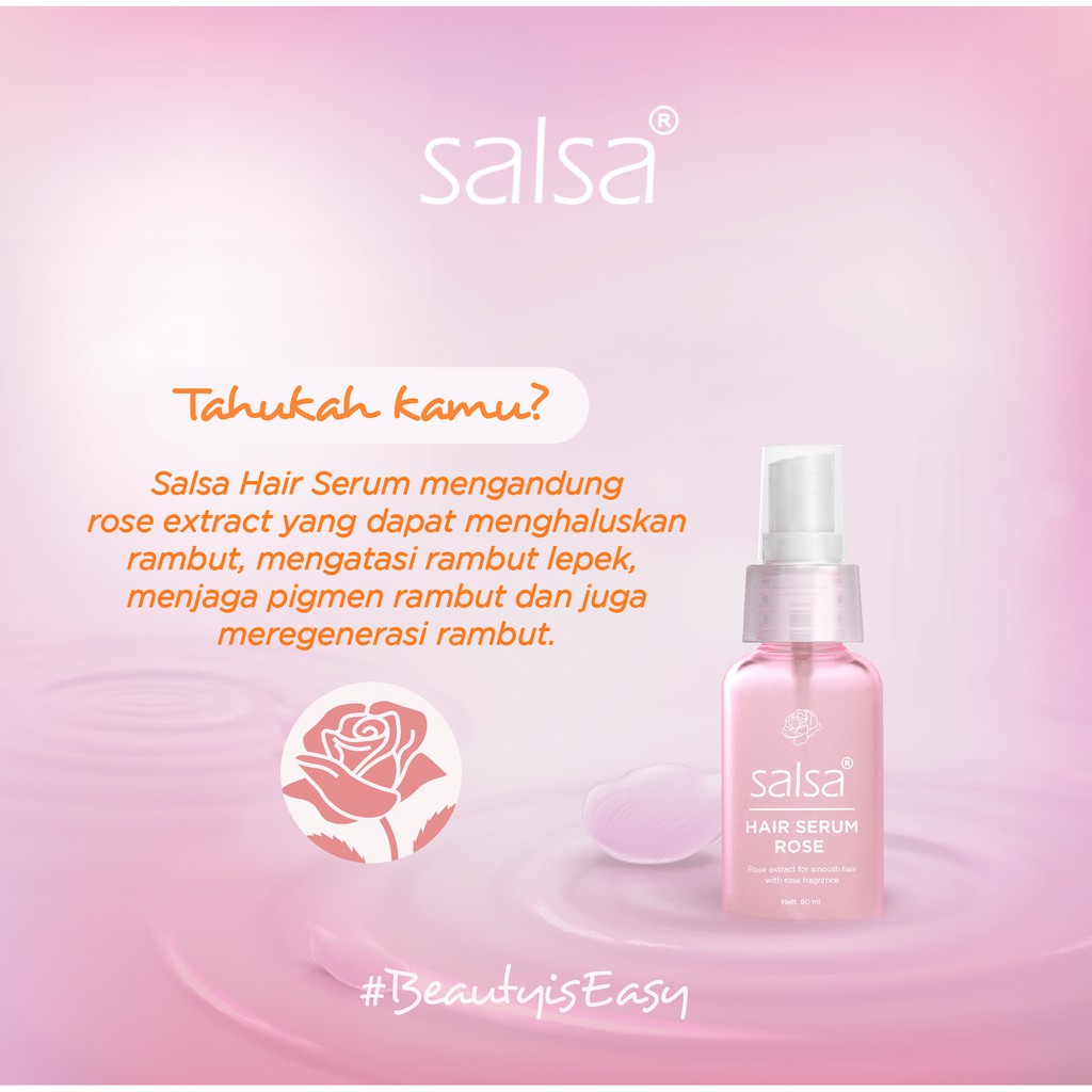 SALSA Hair Serum Perfume Spray Rose 80ml (Pink) - Serum Perawatan Rambut