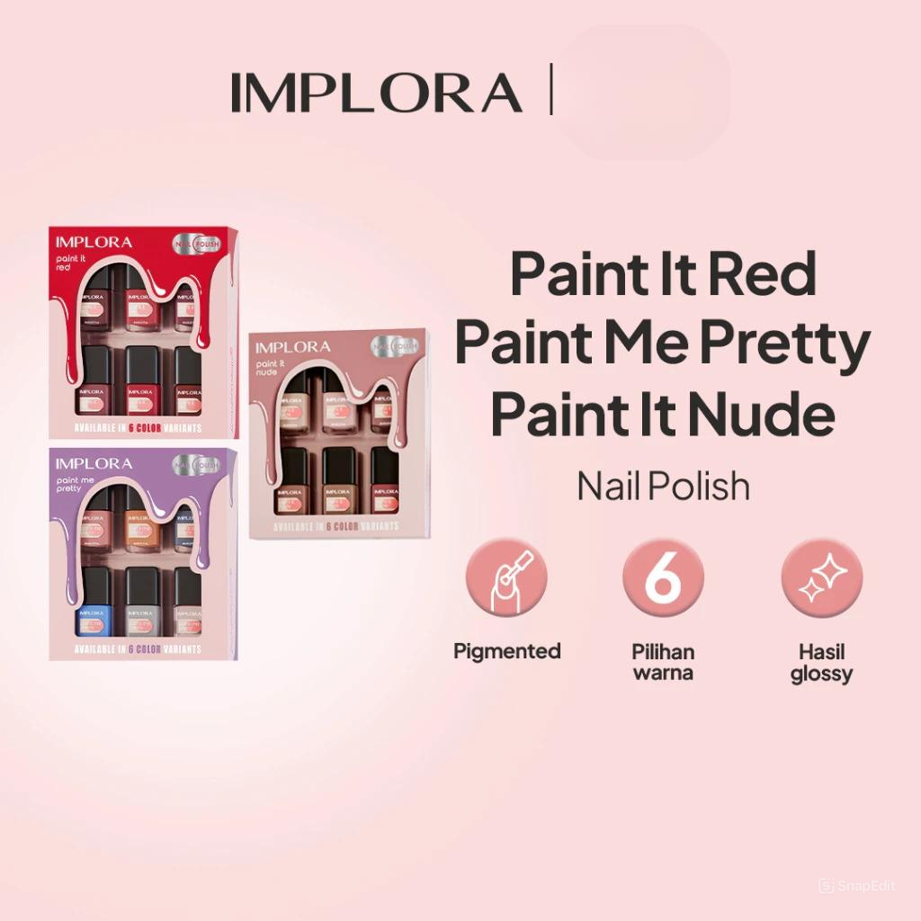 (ECER) Implora Nail Polish Kutek - Paint It Nude 8ml