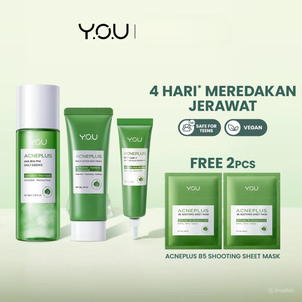 YOU Acneplus Acne Care Solution Package 3in1 + Free Mask