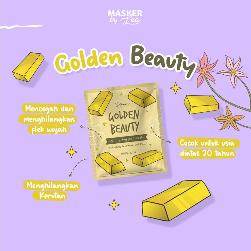 LEA Gloria Masker Bubuk 20gr GOLDEN  BEAUTY