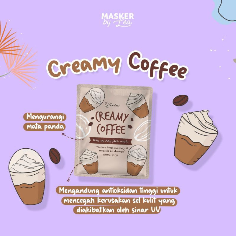 LEA Gloria Masker Bubuk 20gr CREAMY COFFEE