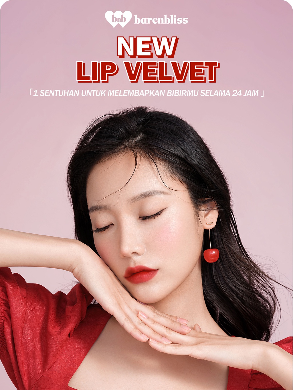 BNB Barenbliss Cherry Makes Cheerful Lip Velvet - 10 Peony Crush