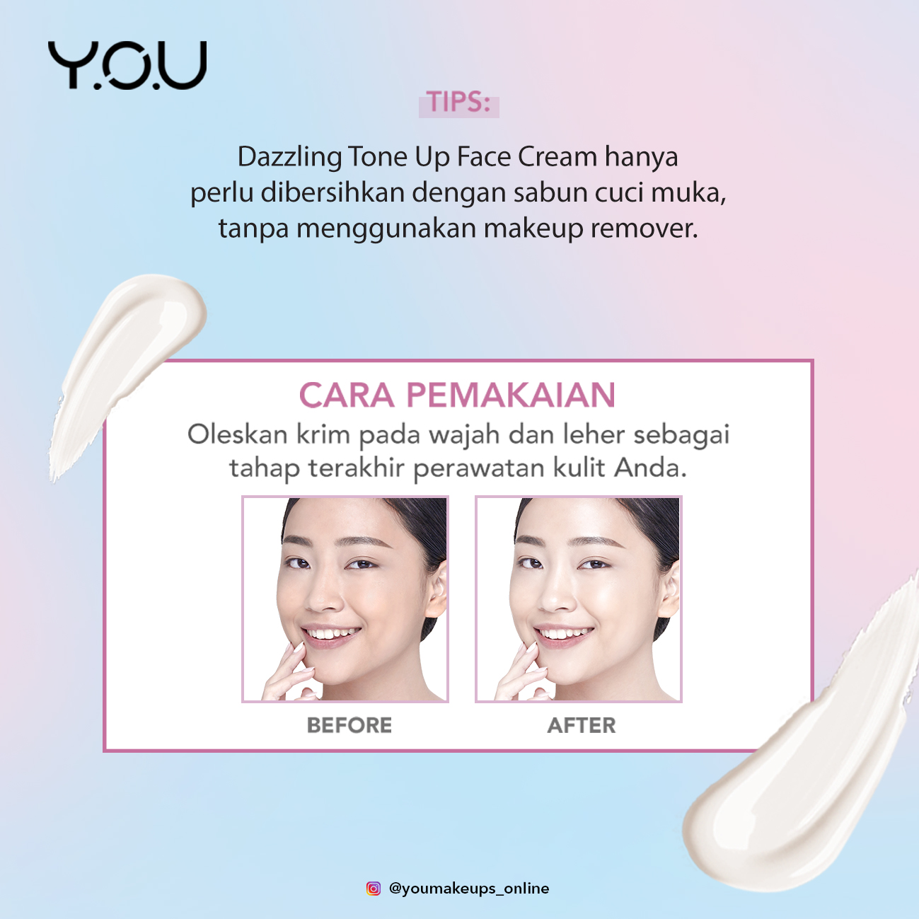 YOU Dazzling Tone Up Face Cream 20gr