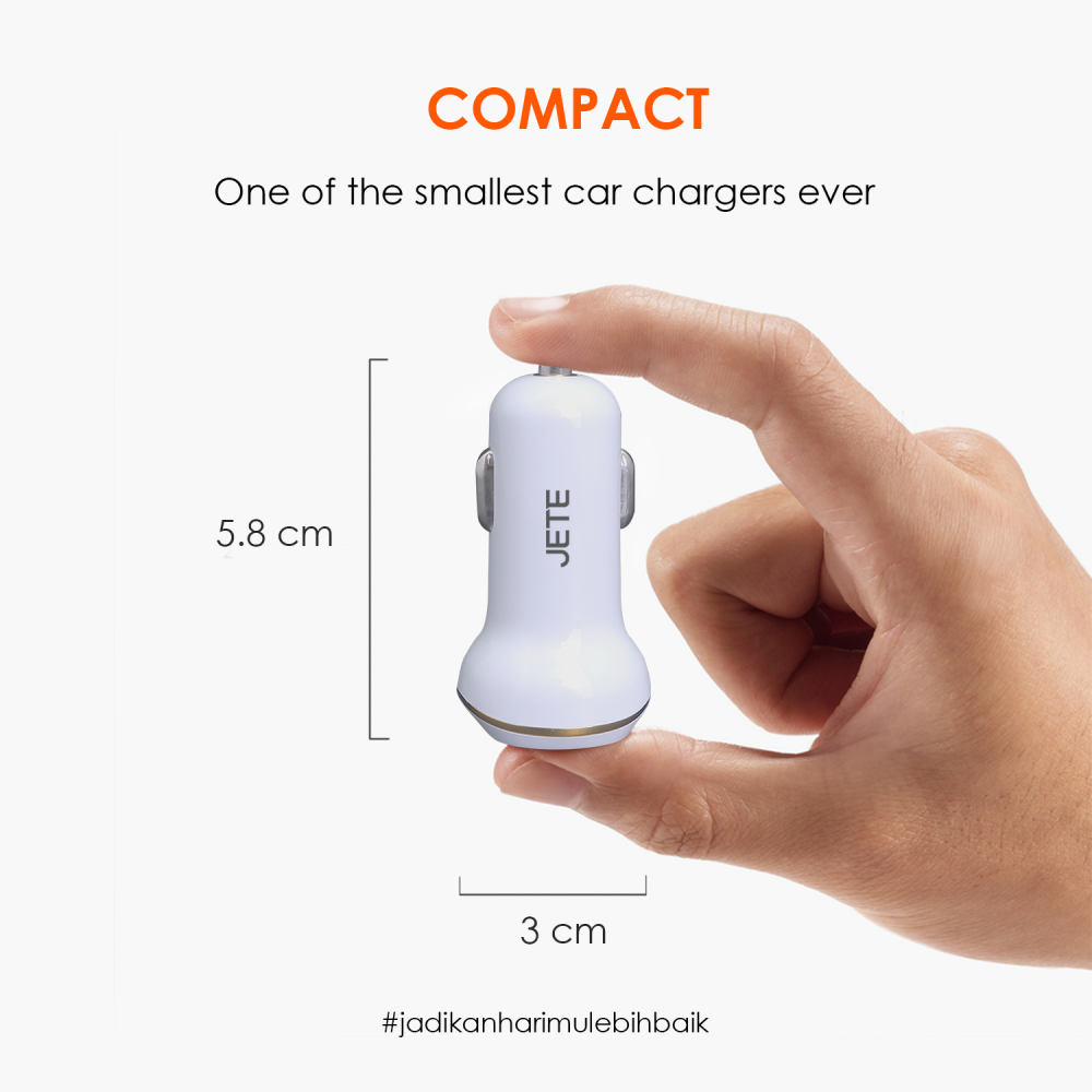 JETE Car Charger J1 2.1A with Smart IQ