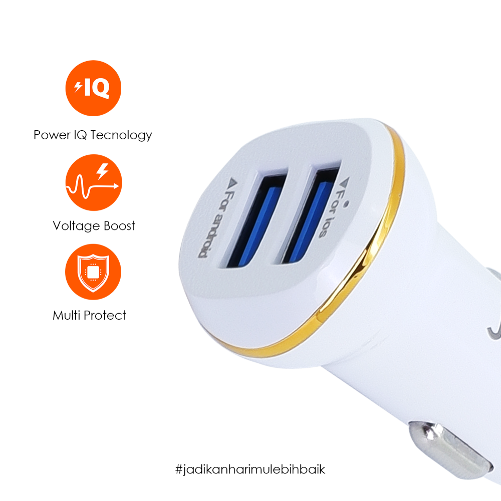 JETE Car Charger J1 2.1A with Smart IQ