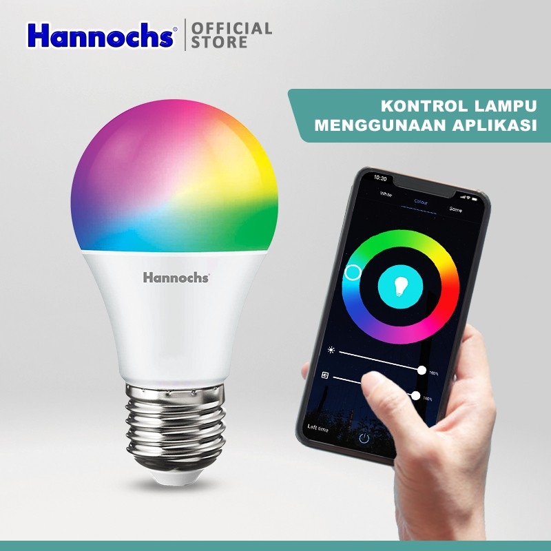HANNOCHS WiFi Futura Smart LED Bohlam 9 Watt (9W) RGB