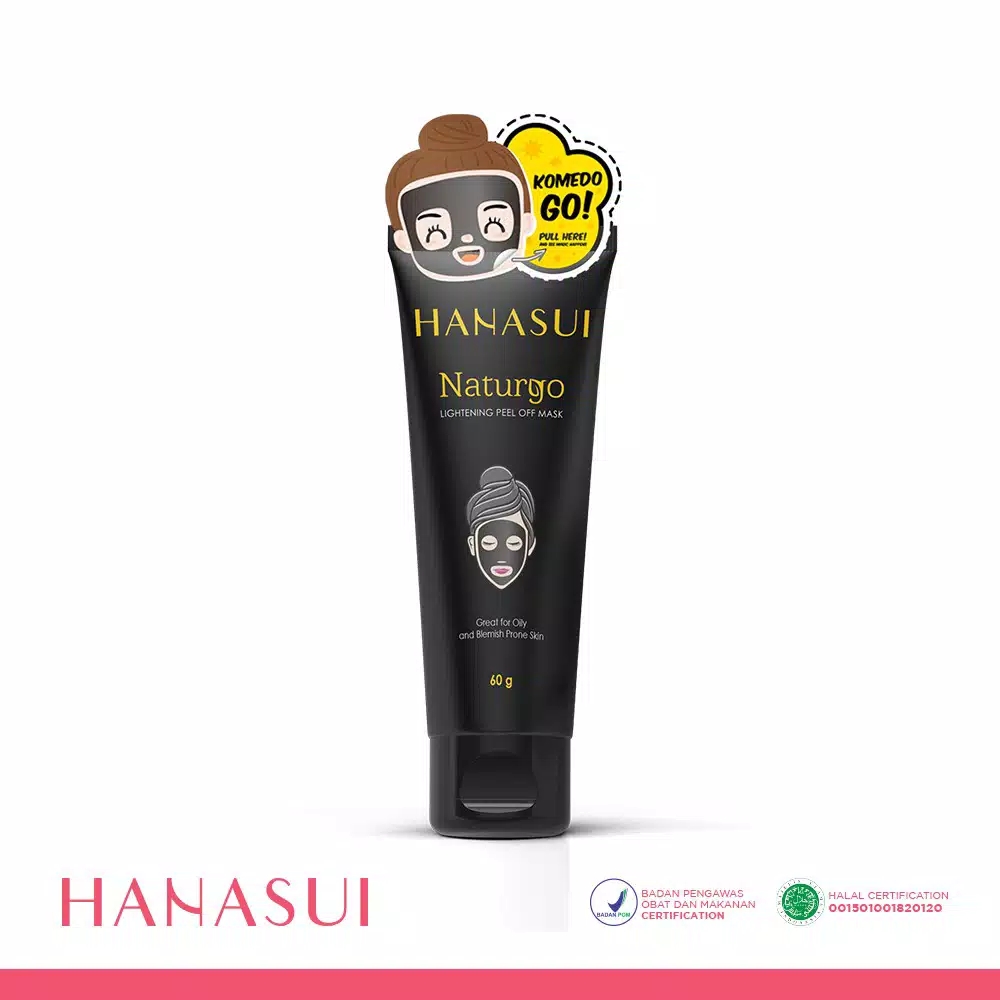 HANASUI Naturgo Peel Off Mask Kemasan TUBE 60gr
