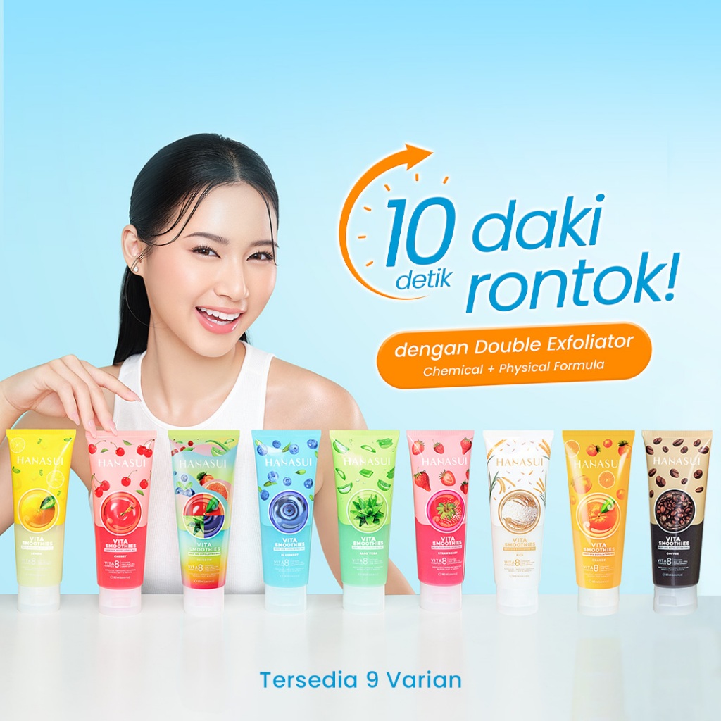 Hanasui Vita Smoothies Body Spa Exfoliating Gel 180ml - Blueberry