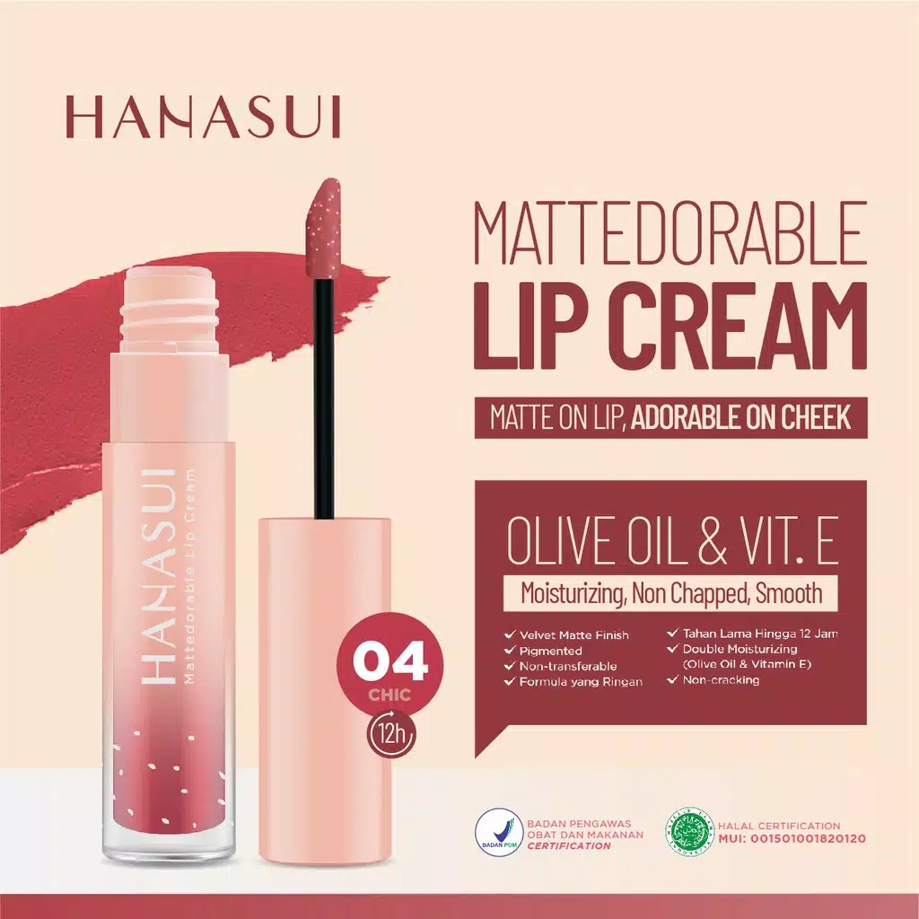HANASUI Mattedorable Lip Cream 04 CHIC
