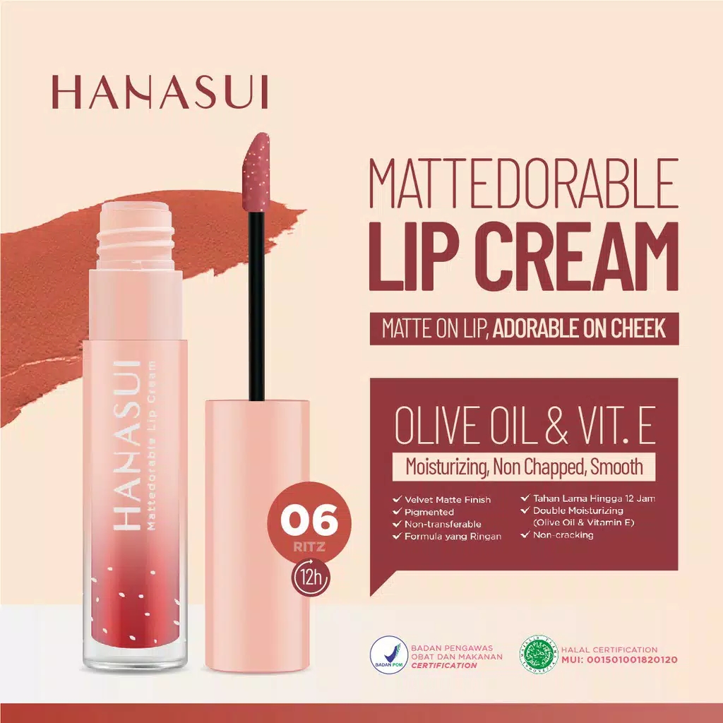 HANASUI Mattedorable Lip Cream 06 RITZ