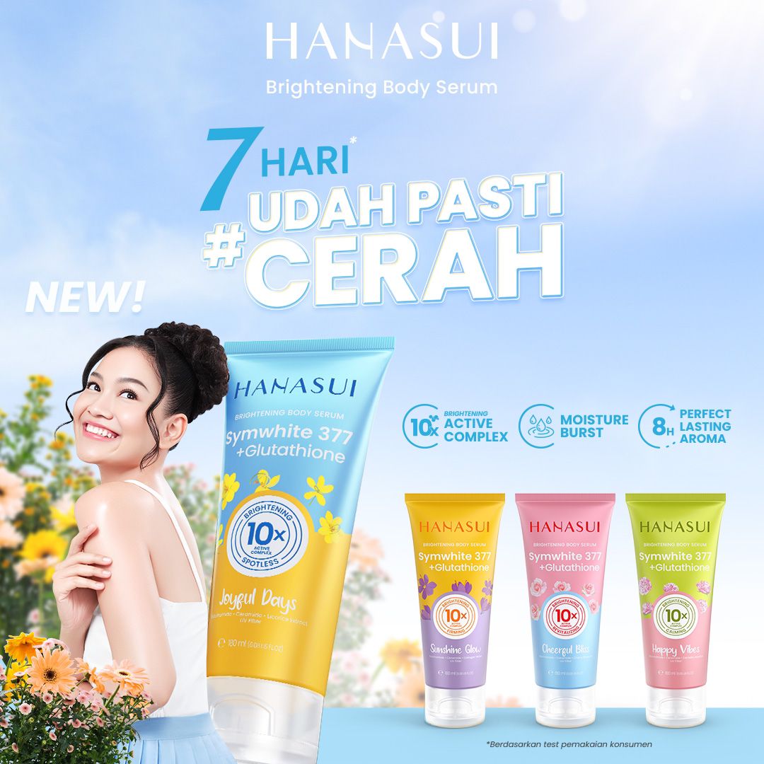 Hanasui Brightening Body Serum Symwhite 377 180ml - Cheerful Bliss