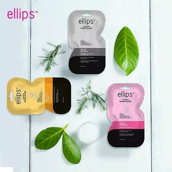ELLIPS Hair Mask Pro Keratin Complex 18gr Pink - Hair Repair