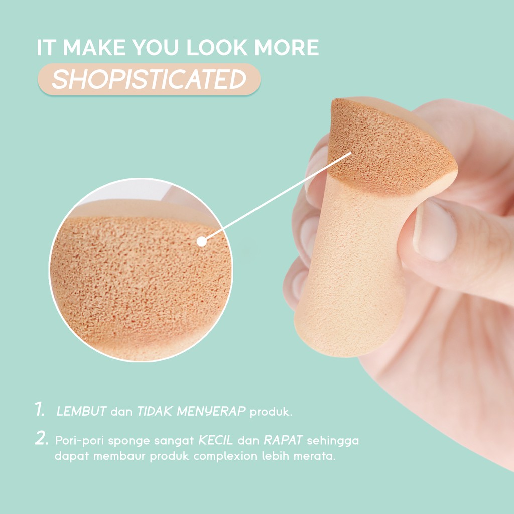 Glam Fix Basic Compact Sponge SQUARE (Isi 4) - Spons Bedak Kotak Segiempat