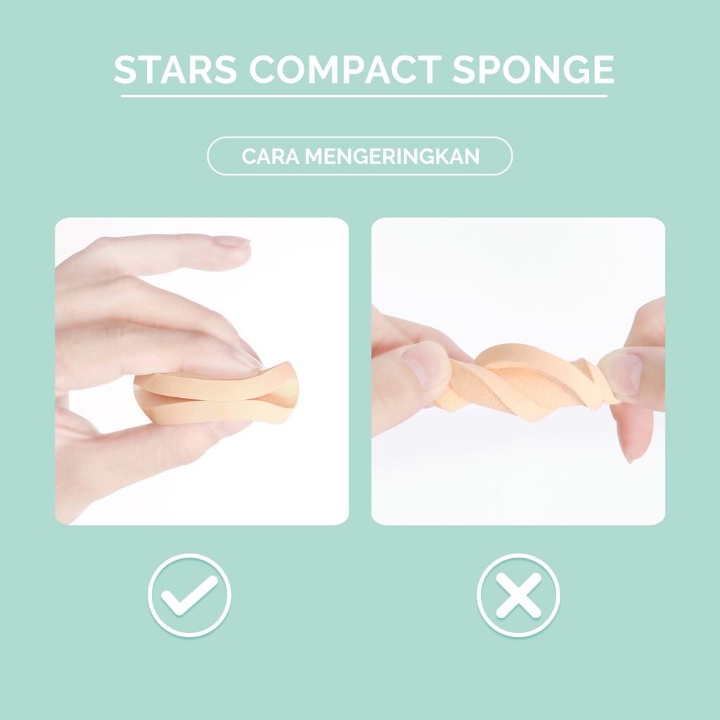 Glam Fix Basic Compact Sponge SQUARE (Isi 4) - Spons Bedak Kotak Segiempat