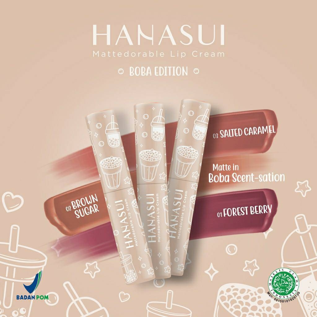 HANASUI Mattedorable Lip Cream BOBA Edition - 03 SALTED CARAMEL