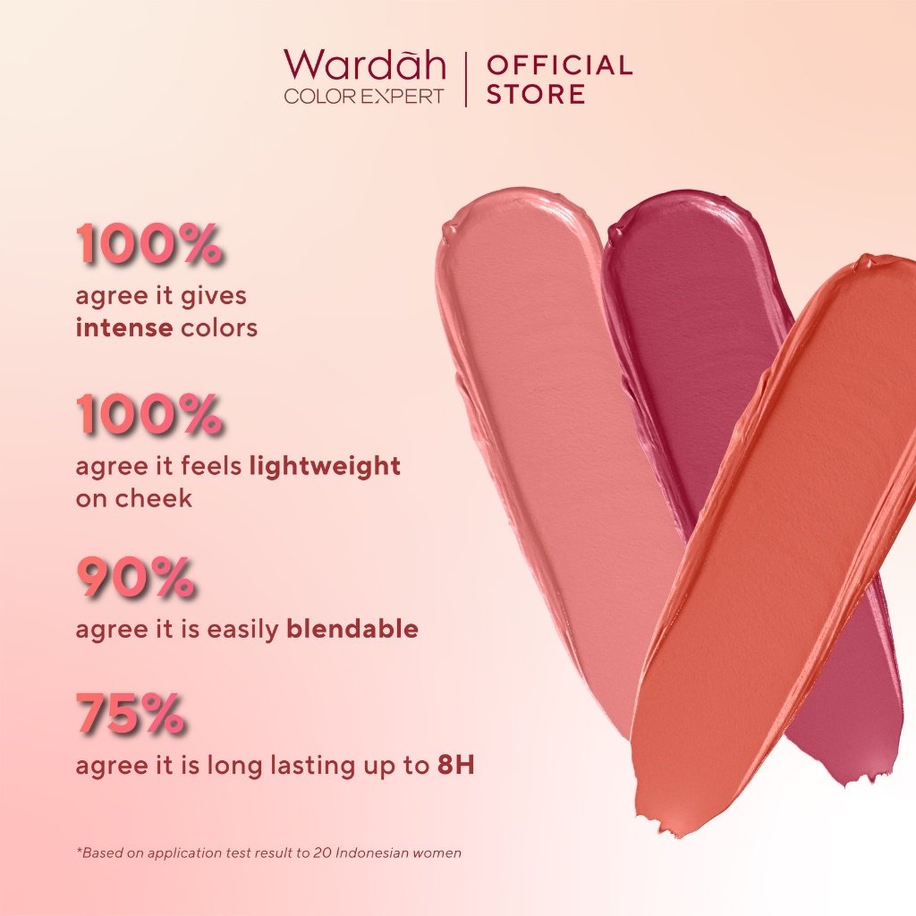Wardah Colorfit Cream Blush 3gr - 02 Merry Mauve