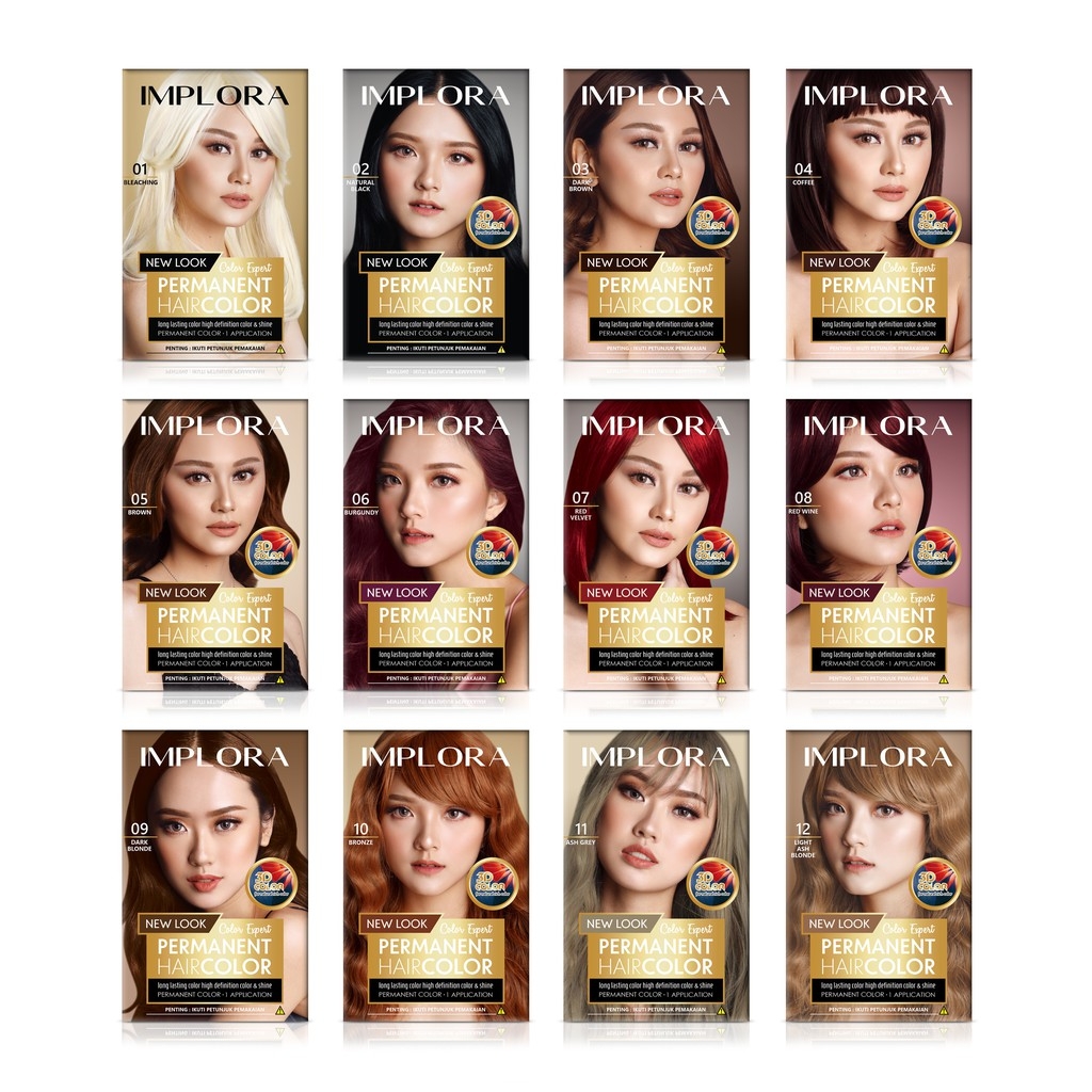 Implora Permanent Hair Color 08 RED WINE (Semir Rambut)