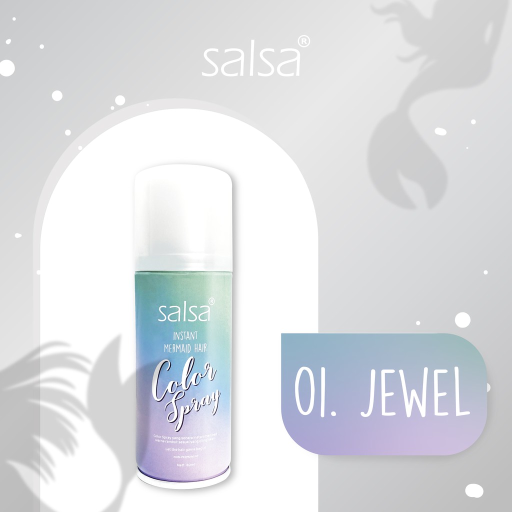 SALSA Instant Mermaid Hair Color Spray 01 Jewel (Silver)