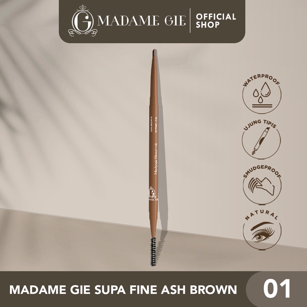 Madame Gie Supa Fine Thin Eyebrow Mechanic 01 Ash Brown