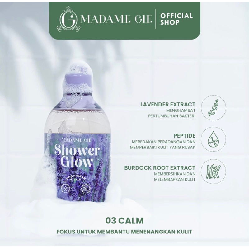 Madame Gie Shower Glow Body Wash 300ml - 03 Calm